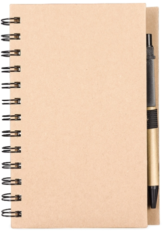 Caderno Ecológico com Autoadesivos e Caneta